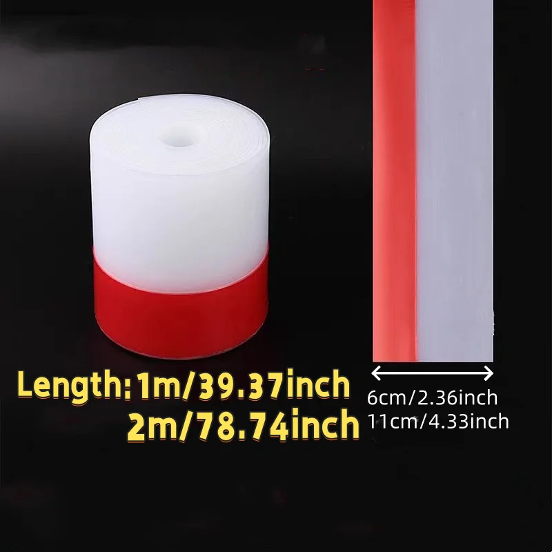 Self Adhesive Silicone Door Draft Stopper,Wide Weather Stripping Under Door Seal Tape for Soundproof Insulation