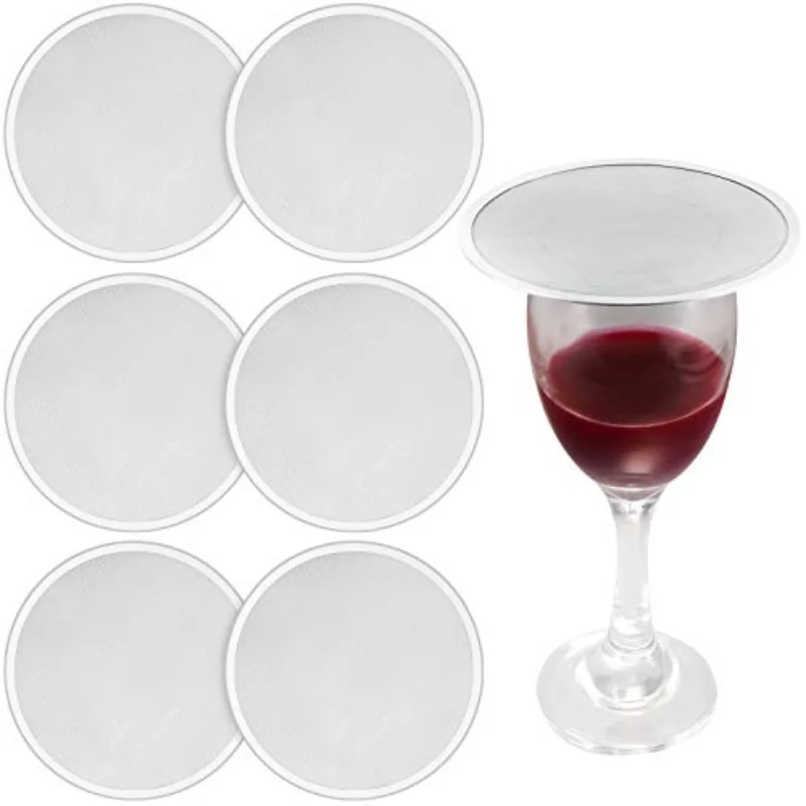 Stainless Steel Drink Covers Wine Glass Cover Keeps Debris Out Cup Covers Wine Glass Lid Mesh Ventilated Discs for Beverage Cov