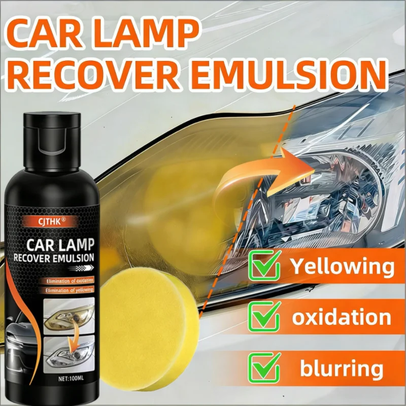 Car Headlight Restoration Polishing Kits Headlamp Scratch Remover Repair Cleaning Paste Remove Oxidation Headlight Polish Liquid