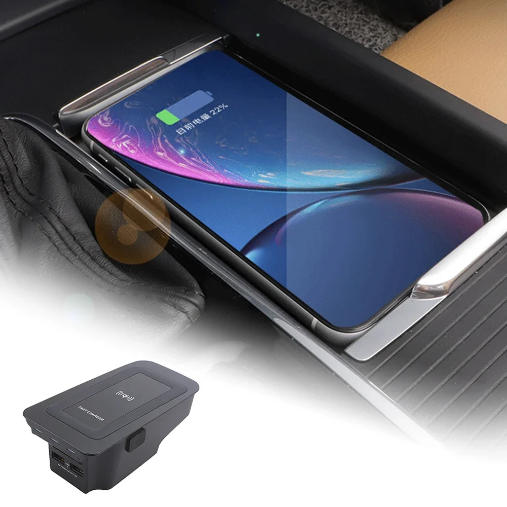 For volvo XC60 S90 V90 2020 S60 V60 Convenient Car Wireless Charger Induction Fast Charging 2015 2016 2017 2018 2019 2023 XC90