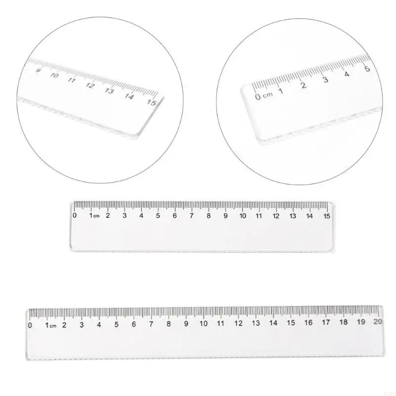 H37B 5 PCs 15 20 Herrscher Klärer Herrscher messen Herrscher Gerade Herrscher Grundschule Lineal Set Plastic Lineal