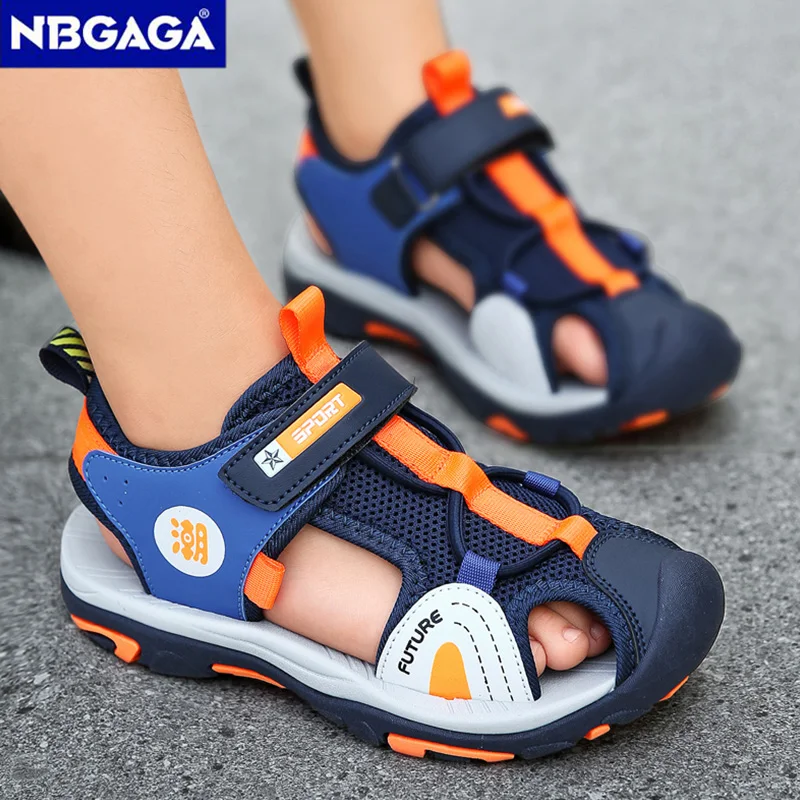 Children's Summer Sandals Comfortable Flat Non-Slip Outdoor Sports Casual Breathable Walking Shoes for Kids Boys Girls