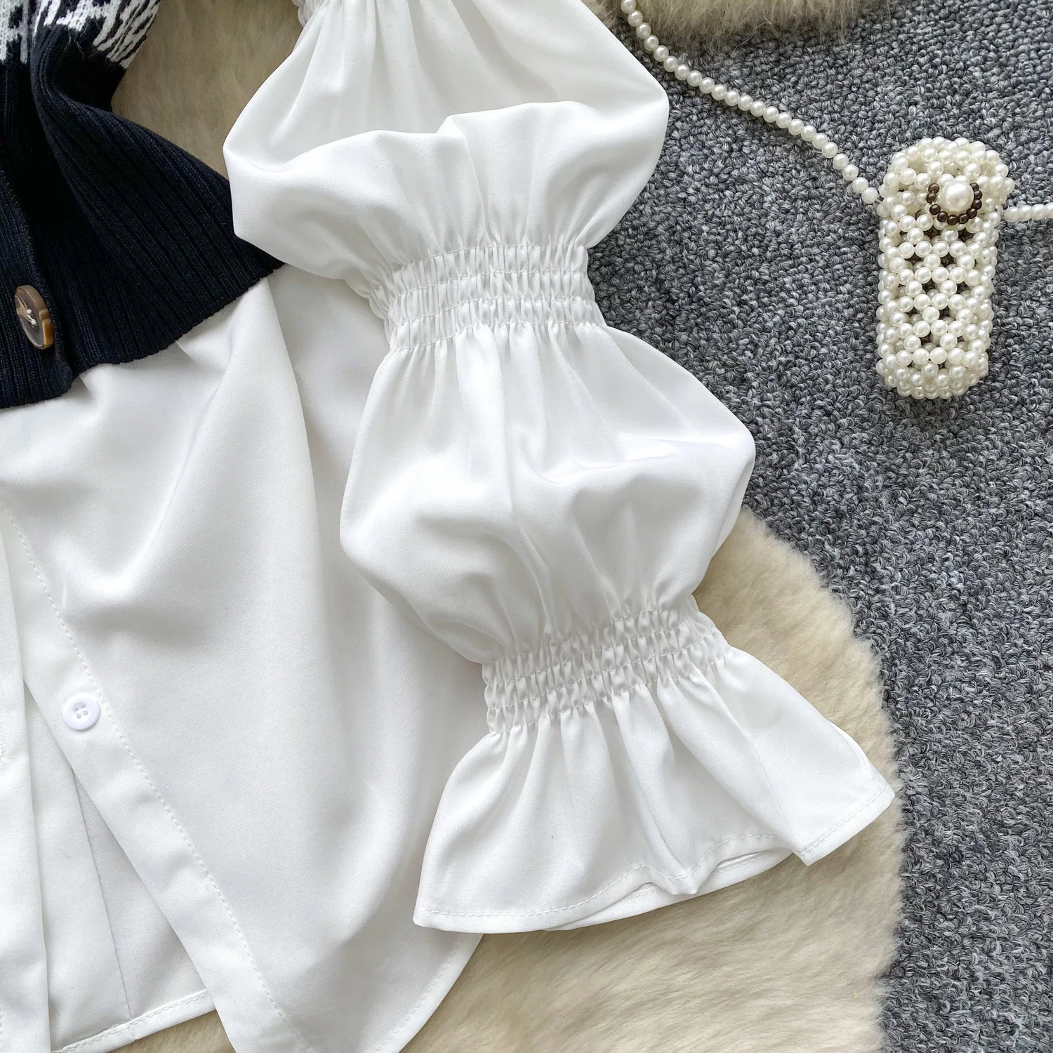 Women Blouses Shirt Turn Down Collar Full Sleeve Tops Slim Fit Work Y2k Streetwear Elegant Shirts Casual Tight Waist Autumn