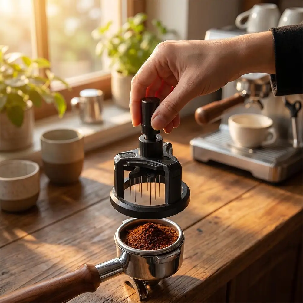 WDT Coffee Needle-type Dispenser Rotating Design Anti-clogging Portable Espresso Grounds Leveling Tool For Coffee Shops And Home