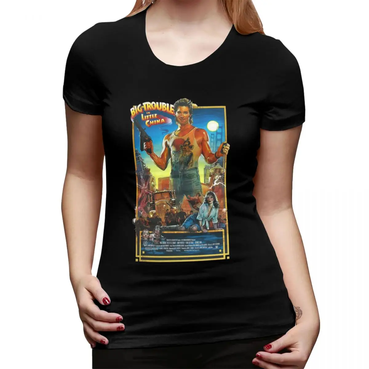 

Big Trouble In Little China T-Shirt for Women Crew Neck Streetwear T Shirts Women's Tees Short Summer Clothes Tops