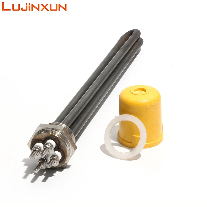Os calefatores elétricos da água do elemento de aquecimento de lujinxun dn25 (1 ") parte 3kw/6kw/9kw/12kw 220v 304sus com óleo verde