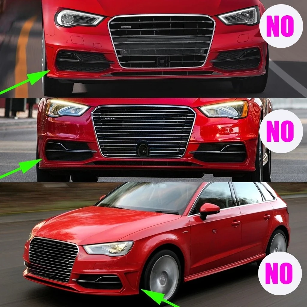 Fit For AUDI A3 8V 2013-2016 Standard Car Front Bumper Splitter Spoiler Lip Diffuser Auto Accessories Modification Exterior view 2