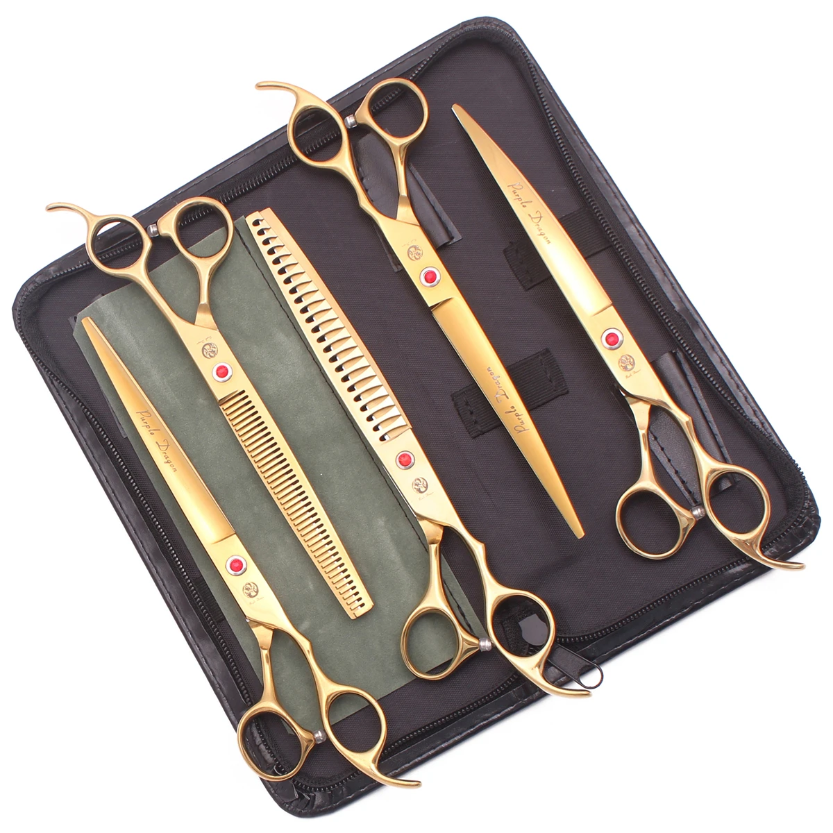 Purple Dragon Dog Grooming Scissors Kit 8\