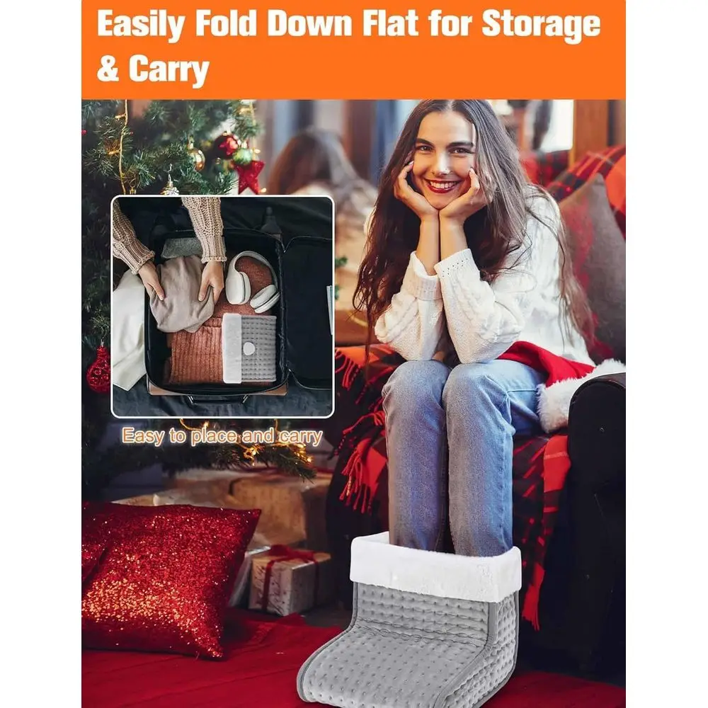 Scaldapiedi elettrico con 10 livelli di calore e 3 opzioni timer per un comodo uso invernale a casa o in ufficio