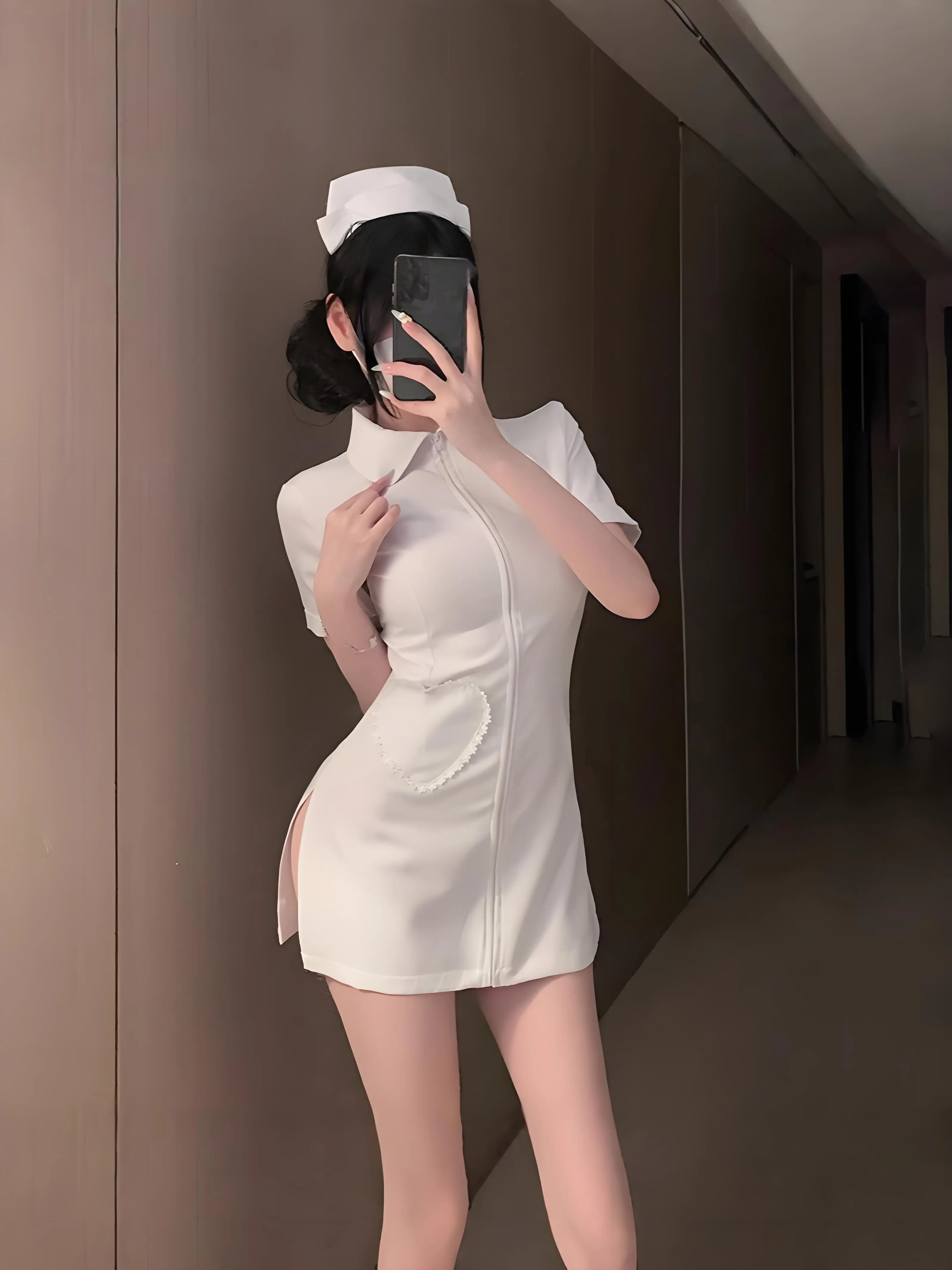

Halloween costume, white angel nurse cosplay, sexy stage performance costume, plus size performance costume