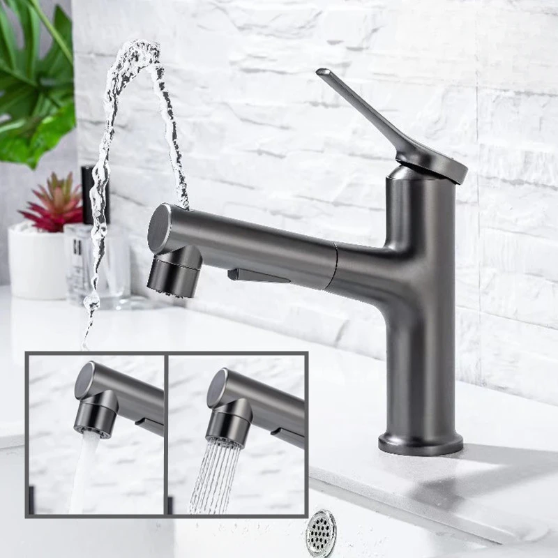 

Bathroom Faucet Hot and Cold Water Outlet Bathroom Sink Pull Type Faucet Three Mode Water Outlet Washbasin Shower Faucet