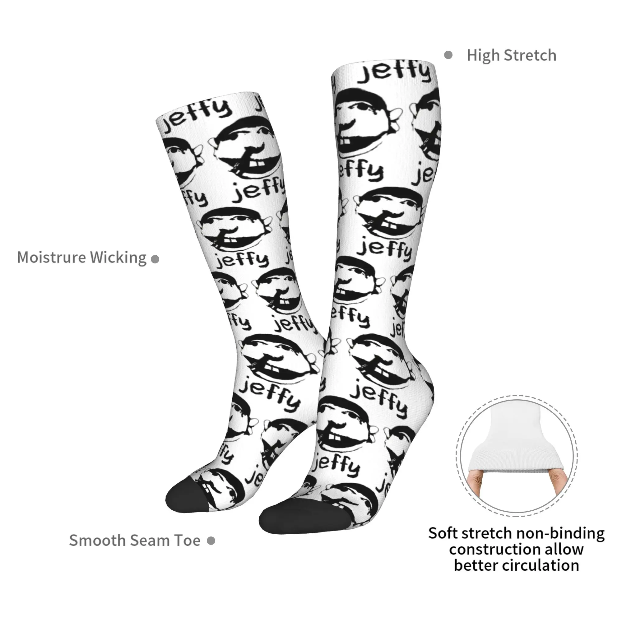 Toutes les saisons équipage bas jeffy visage sml rappeur chaussettes Harajuku mode Hip Hop longues chaussettes accessoires pour hommes femmes