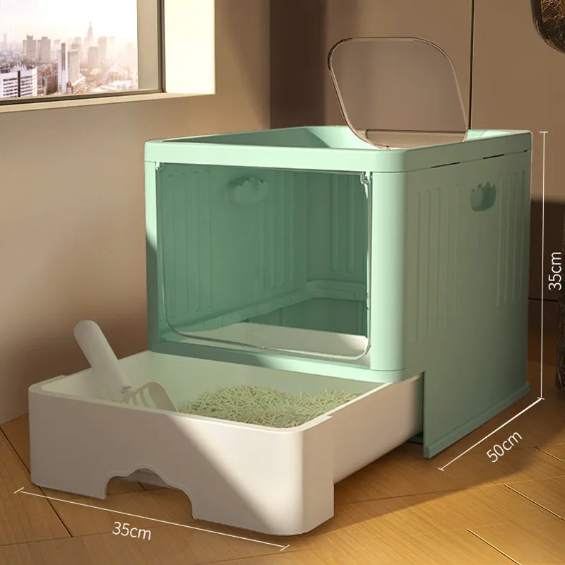 Open‑ended Defecation Litter Box Extra Large Side Entrance Sandbox Luxury Litter Box Castle For Cats Gato Accesorios Home Items