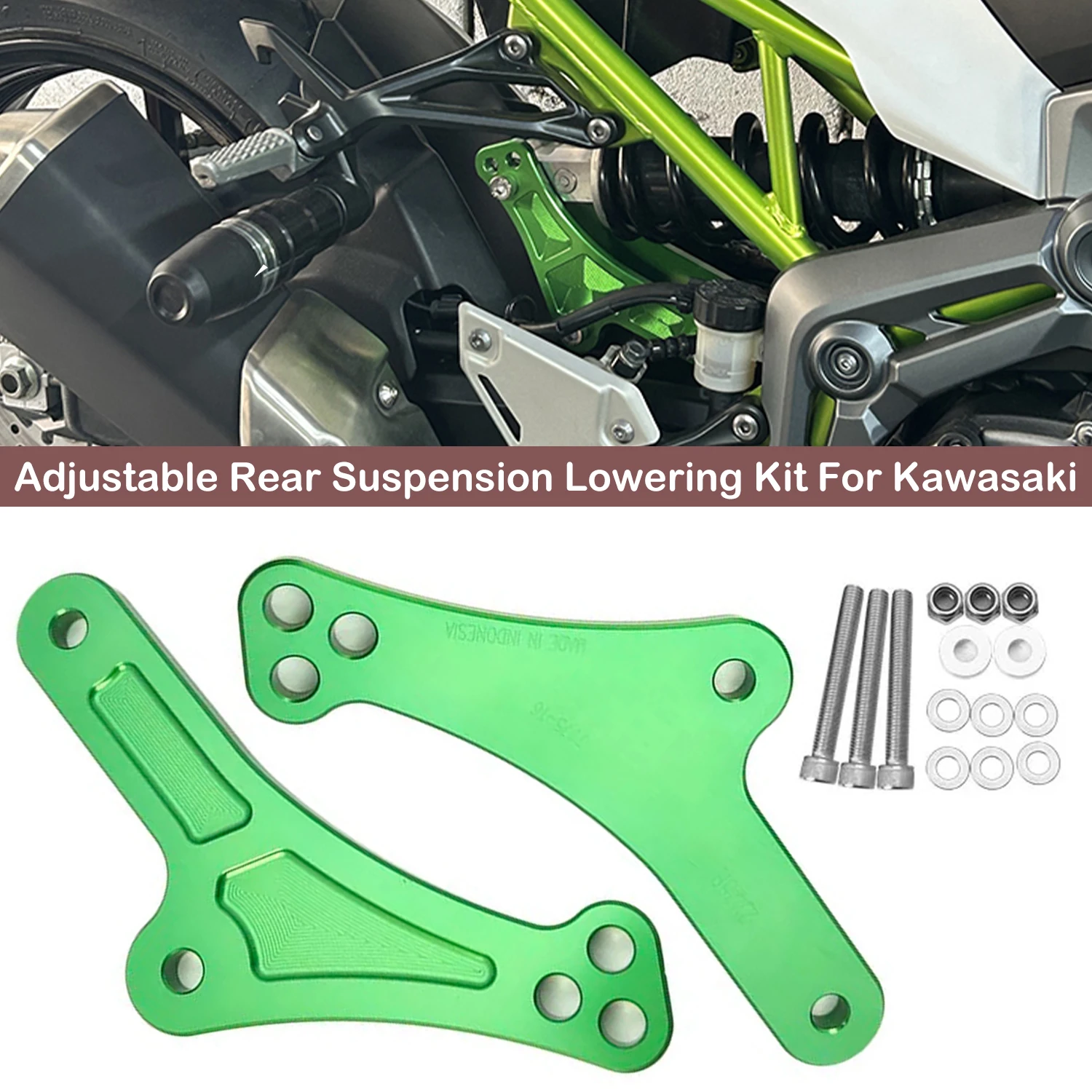 

Adjustable Rear Suspension Lowering Kit for Kawasaki ZX-25R ZX-4R 2022 2023 2022 Linkage Drop Link Kits