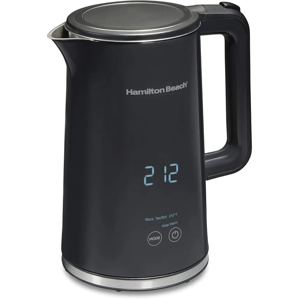 

Digital Temperature Control Electric Tea Kettle, Hot Water Boiler & Heater 1.7L, 5 Preset Modes + Keep Warm, Black