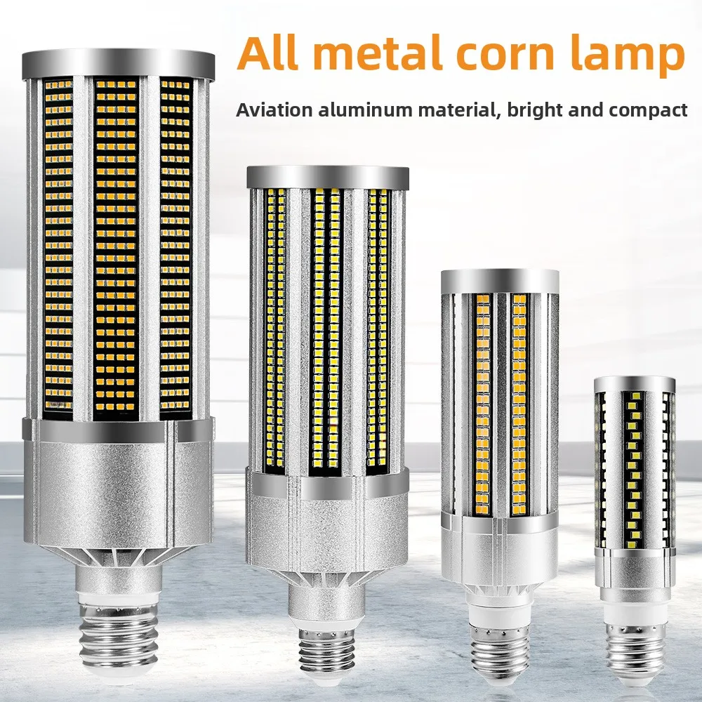 

100-277V LED Corn Bulb E27 E40 High Power High Quality Commercial Lighting 150W 200W 240W Aluminum Fan Cooling No Flicker Lamp