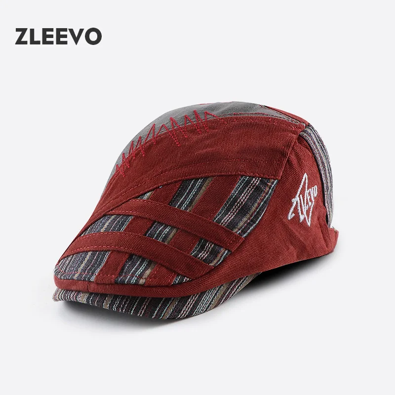 2024 Vintage Hat Casual Beret for Men Outdoor Sports Flat Hat Women\'s Beret Summer Autumn Embroidery Brand Designer Retro Caps