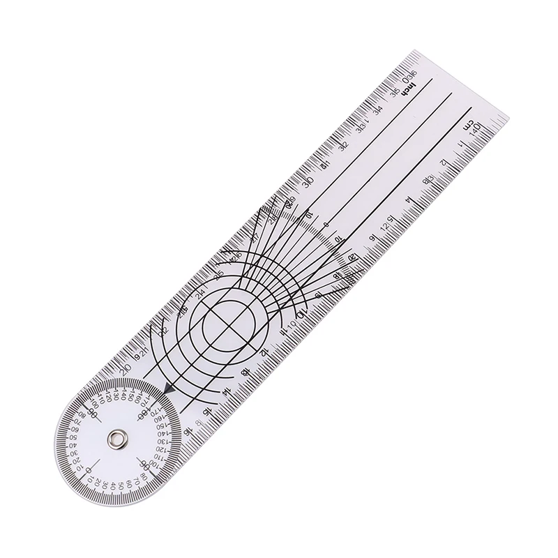 Wholesale 1PC Multi-Ruler Goniometer Angle  Spinal Ruler 360 Degree Measuring Tool