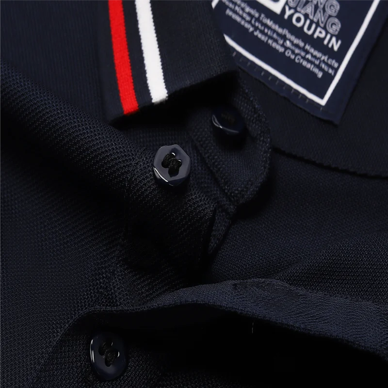 100% linen cotton polo shirt, T-shirt, breathable collar, short sleeved, custom printed logo, embroidered men's and women's work - Image 5