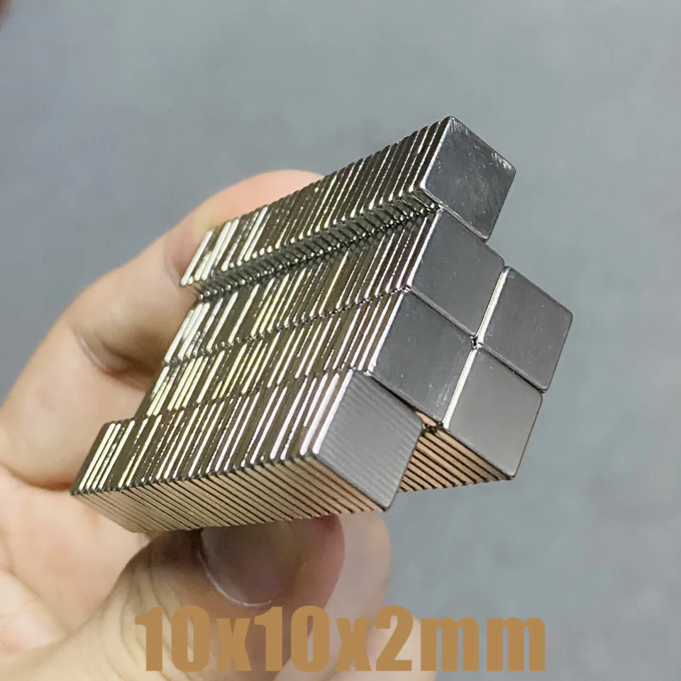 20~2000Pcs 10x10x2 Neodymium Magnet 10*10*2 N35 NdFeB Magnets Block Super Powerful Strong Permanent Magnetic imanes Block