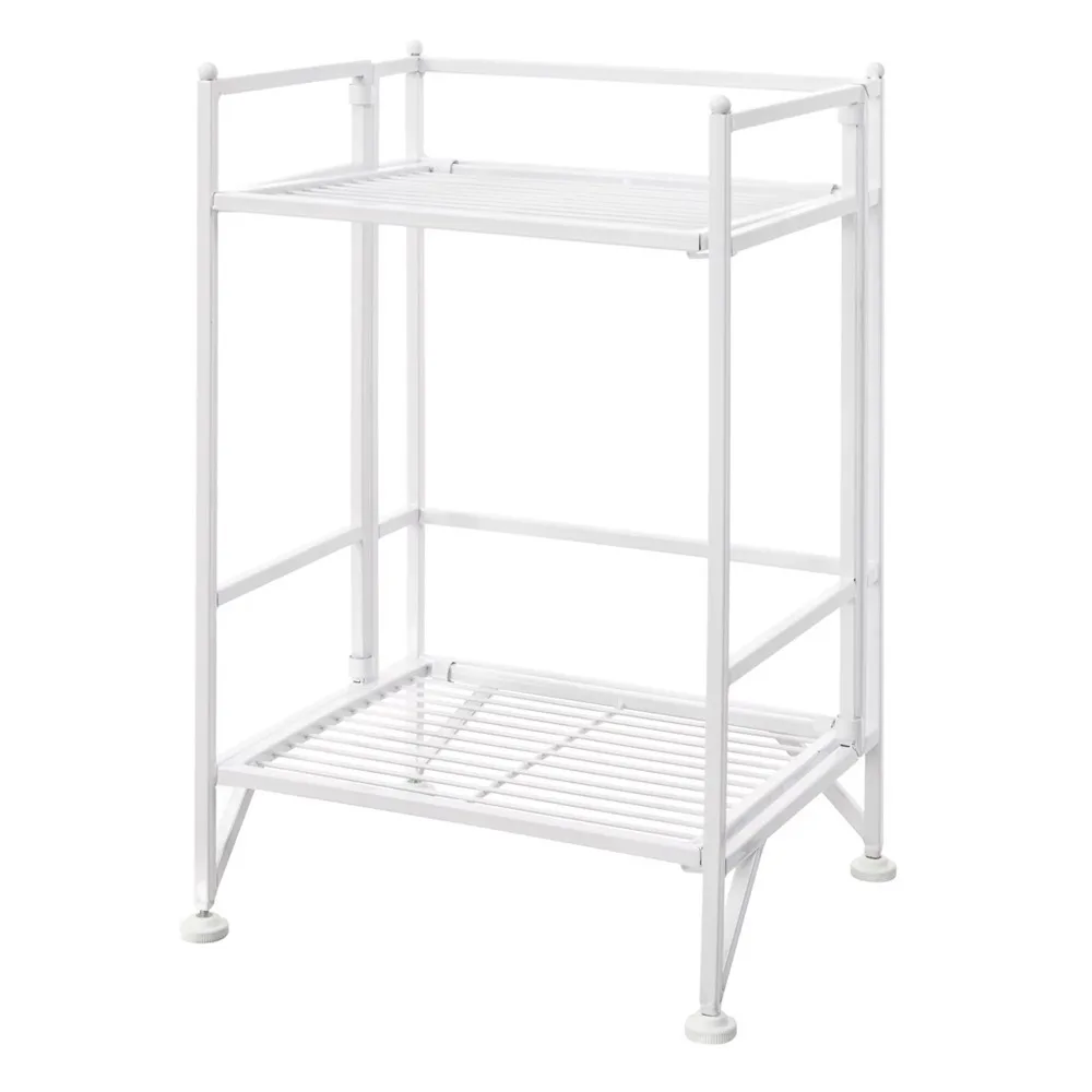 

Convenience Concepts XTRA-Storage 2 Tier Folding Metal Shelf Bookcase, White