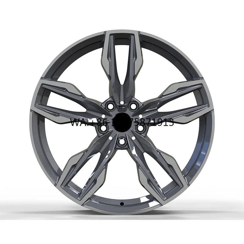 

Hot Sale Gunmetal Machined Face 5x112 Alloy Wheels Rims Front Rear Fit For German Cars
