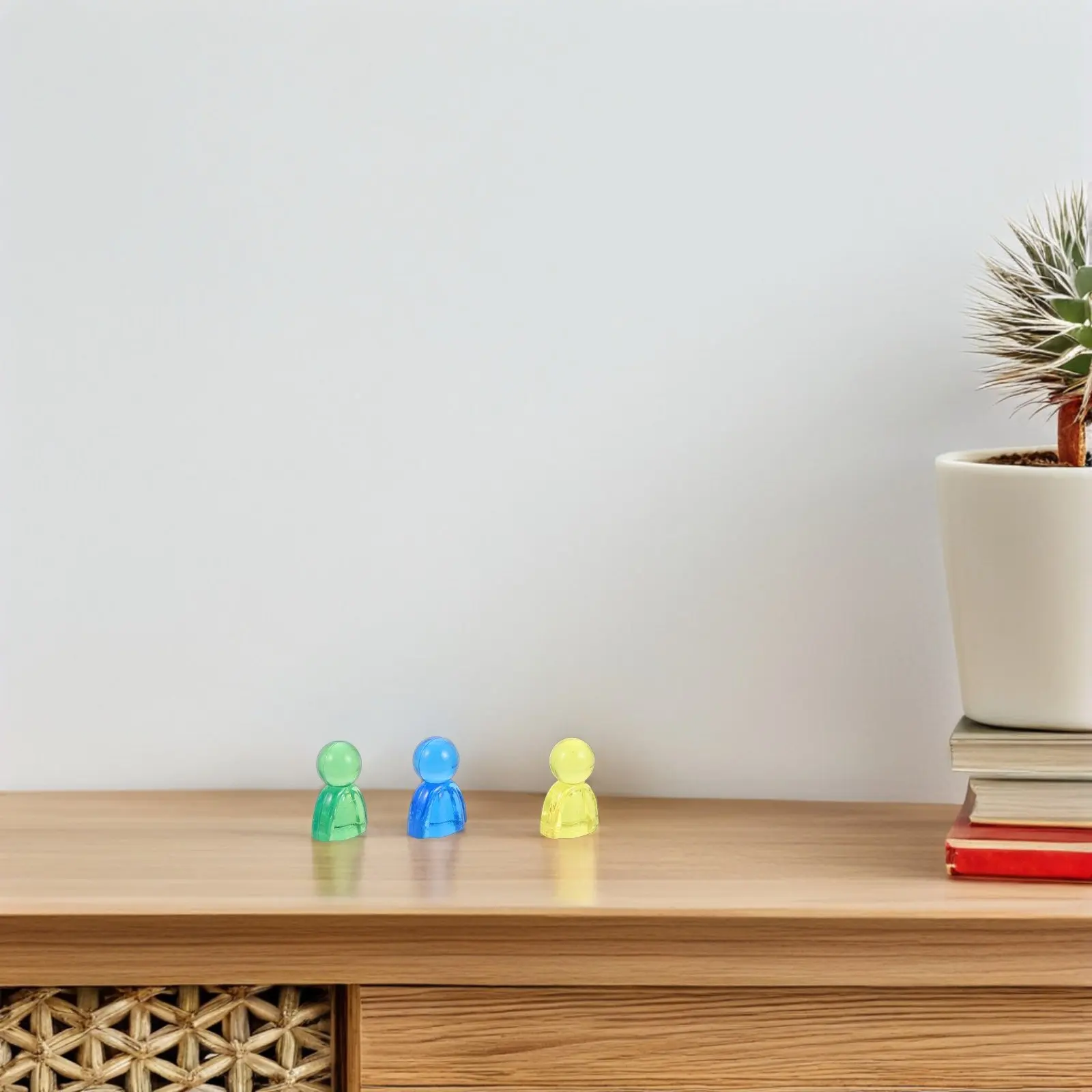 

100Pcs Colorful Transparent Human Shape Board Game Pieces Acrylic Pawns Markers Flight Chess Tabletop Game Accessories