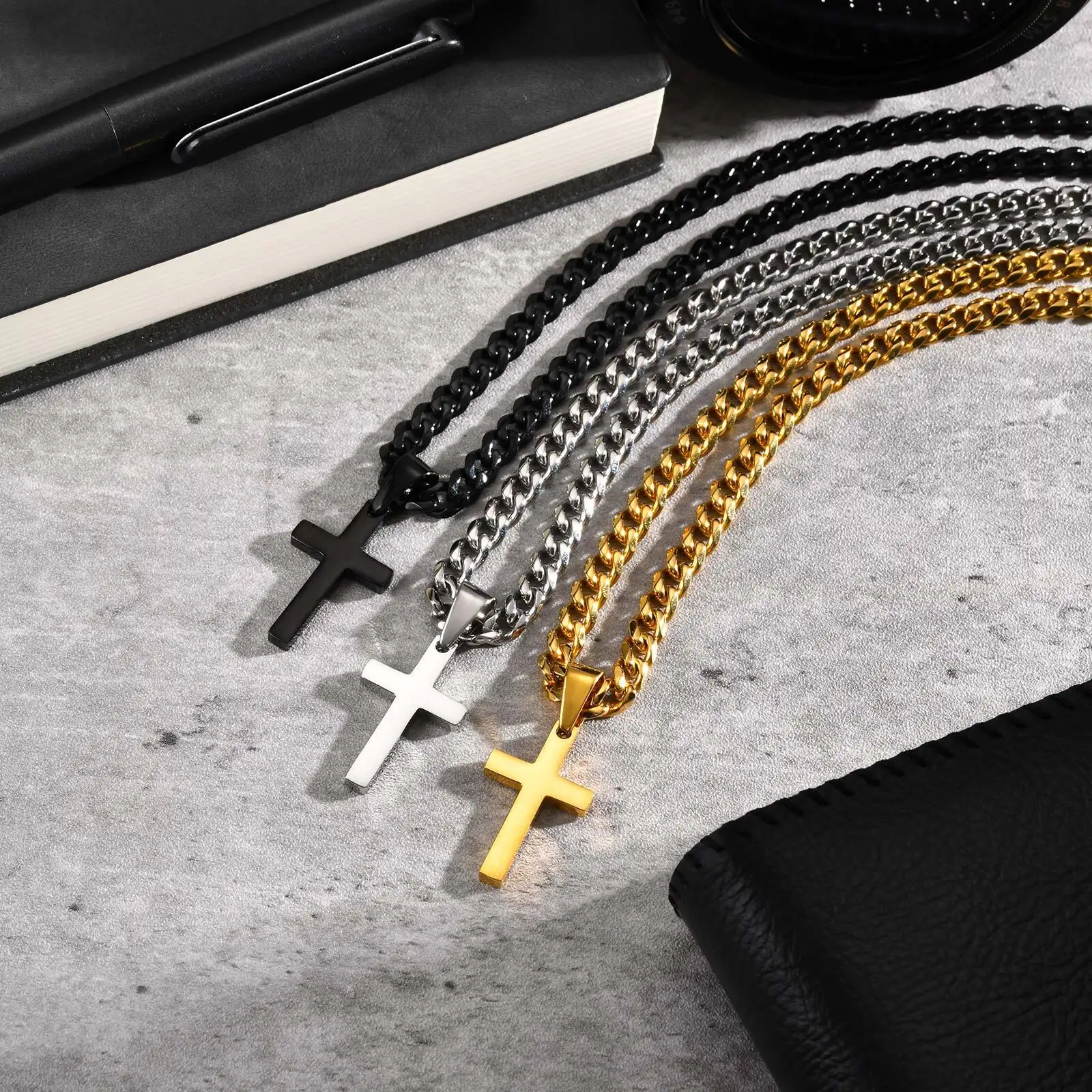 High Quality Cross Necklace fo - Cuban Link Chain 12Mm review and price