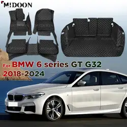 Auto Full Coverage Trunk Mat For BMW 6 series GT G32 2018-2024 23 22 20 19 Car Boot Cover Pad Cargo Interior Protector Accessori
