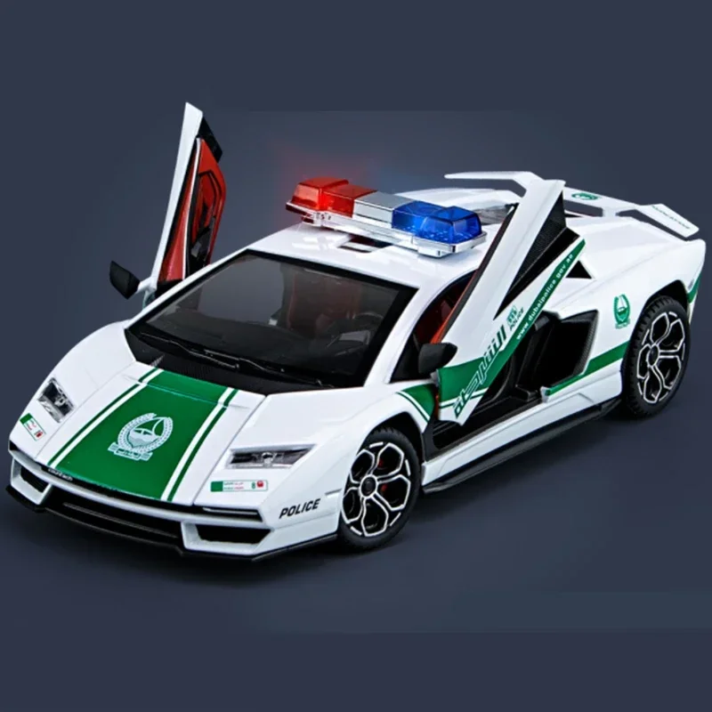 

1:24 Countach LPI800-4 Alloy Sports Car Model Diecasts Metal Toy Police Vehicles Car Model Simulation Sound and Light Gifts