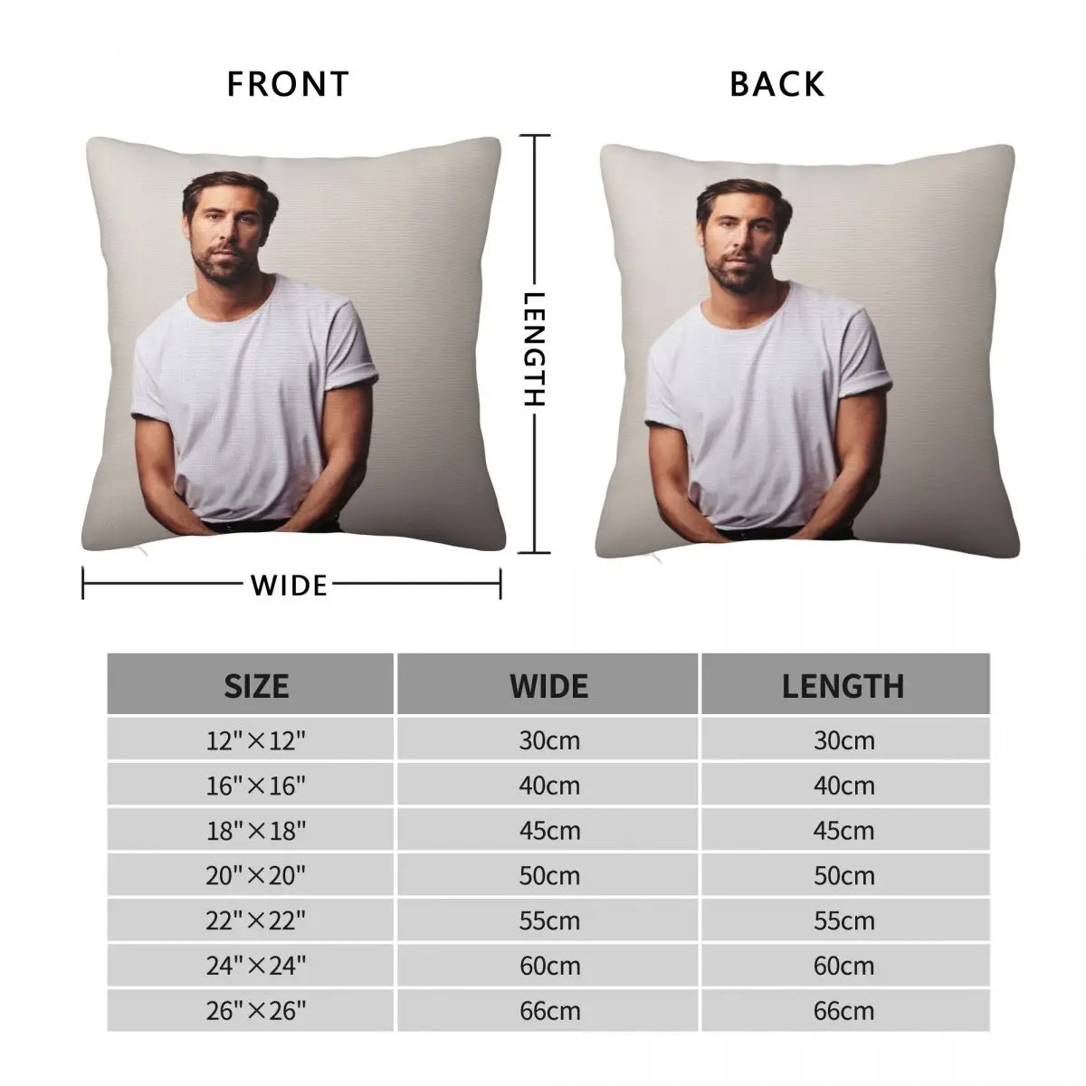 Max Giesinger Square Pillowcase Polyester Linen Velvet Printed Zip Decorative Pillow Case Room Cushion Cover