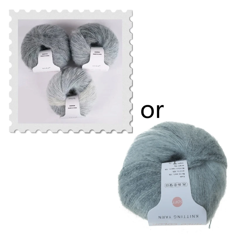 448B Mohair Yarn Wool Thread Knitted Thread Household DIY Crafts Accessory