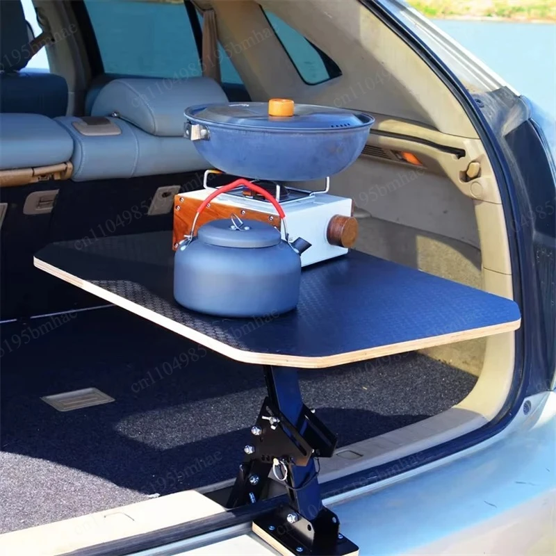 Car Trunk Table Wood Material Universal Portable Foldable Camping Dining Table Suitable for RV Caravan Outdoor Camping Table