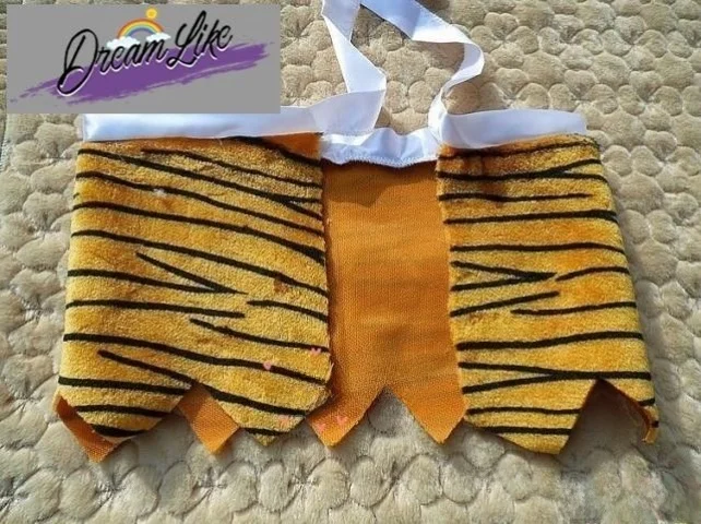 

Sun Wukong Performance Apron Children's Summer Outfit Tiger Skin Skirt Stage Props Cotton Traditional Chinese Costume