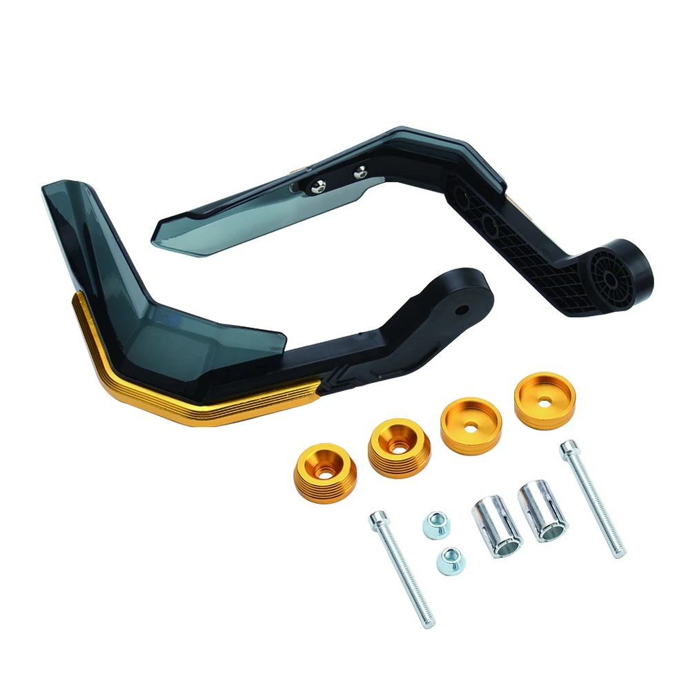 防風ユニバーサル 7/8 インチハンドルバープロテクターオートバイスクーターマウンテン E-バイクブレーキレバーガードアルミ補強材付き