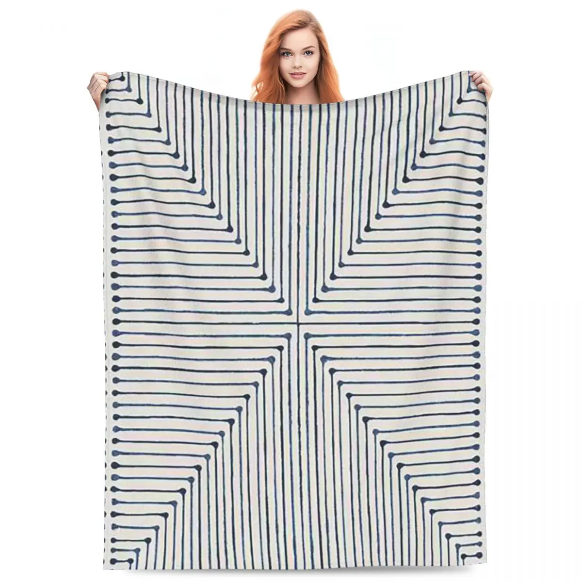 Jonathan Adler Inkdrop Slate Blue Blankets Flannel Sofa Throw Blanket Warm for Home Bedroom Throws Bedspread Quilt