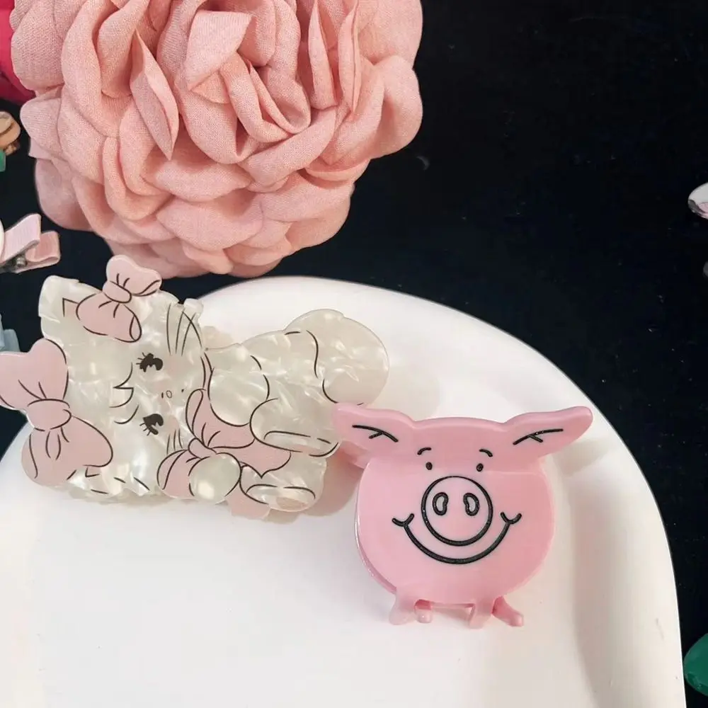 

Fashion Acetic Acid Acetate Animal Hair Claw Cat Cartoon Dog Hair Clip Grab Clip Pig Shark Clip Daily