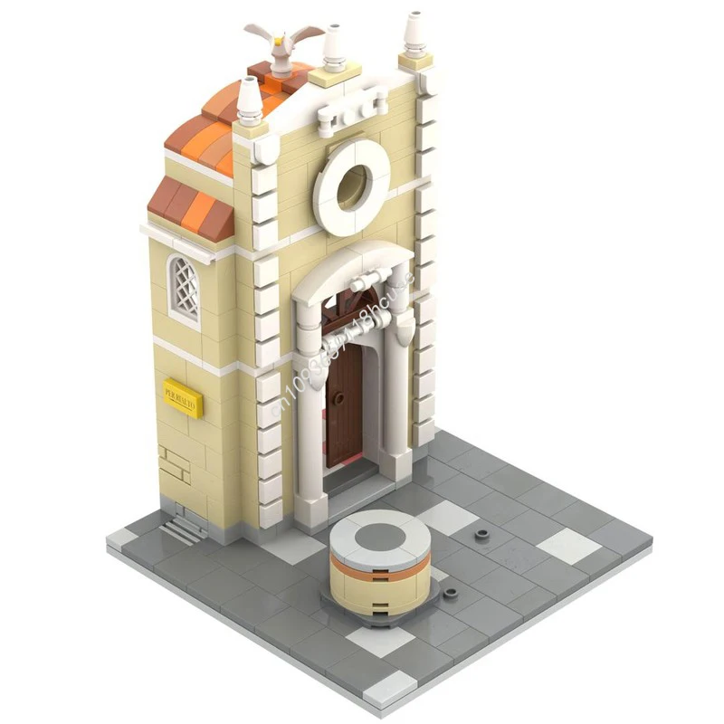 

342 шт. MOC Венецианская церковь, модульные здания, высокодетальные креативные строительные блоки для проектов для энтузиастов, Рождественский подарок