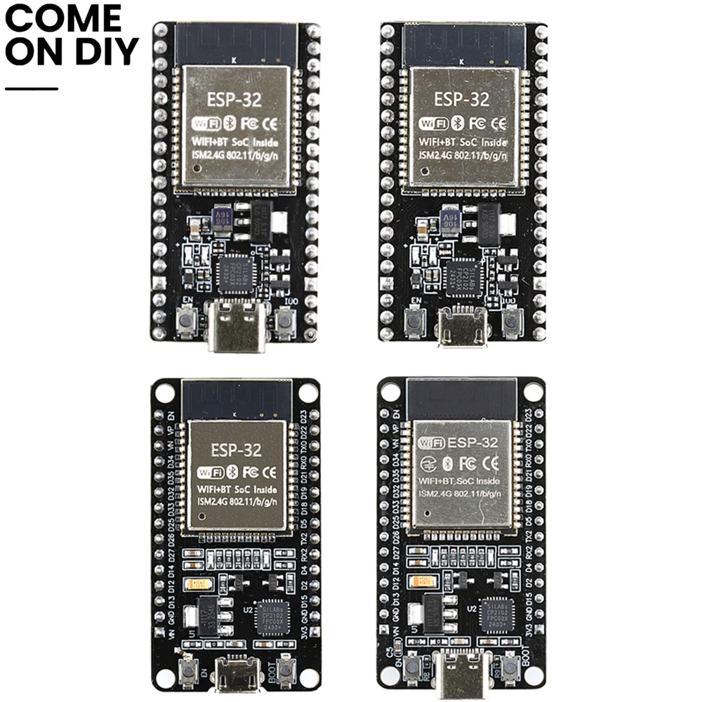 ESP-32 2.4G WIFI Bluetooth Development Board Module 30Pin 38Pin Micro Type-C Ultra-Low Power Consumption Dual Core CP2102