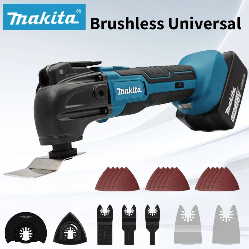 Makita Brushless Quick-Release Oscillating Tool, Multi-Functional Renovator Electric Trimmer, Compatible with MAKITA 18V Battery