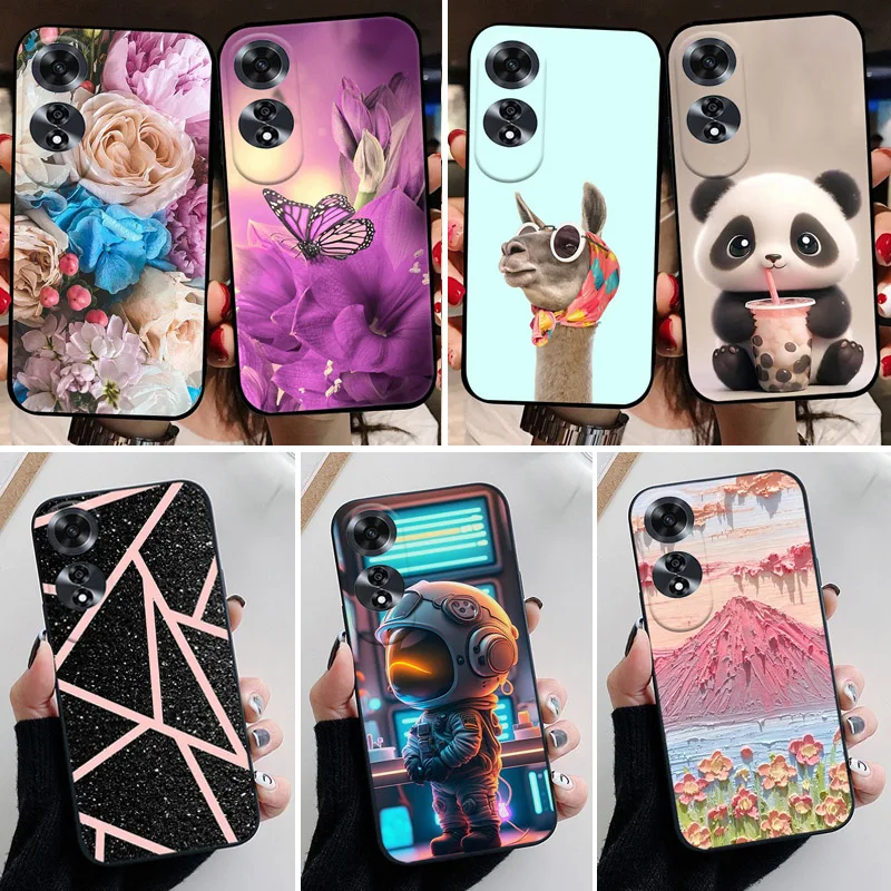 For OPPO A60 4G Case Lovely Cartoon Flower Soft Silicone Phone Cover For OPPO A60 4G Funda Coque OPPOA60 4G  2024 Shells