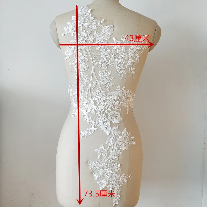 New Sequin Embroidery, Lace Flower Stickers, Embroidery Patches, Handmade DIY Wedding Clothing, Background Decorative Fabrics