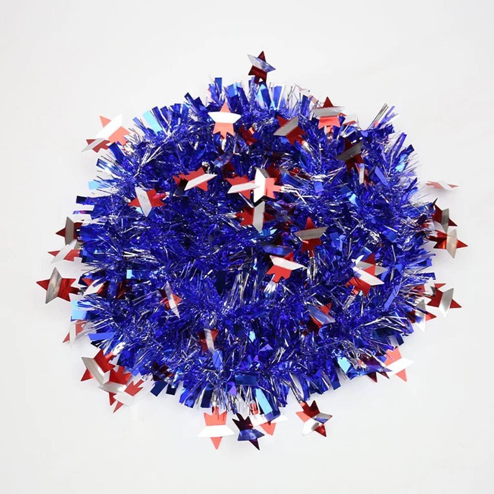 

4Pcs American Flag Hanging Decorations Lightweight Plastic Party Supplies Red White Blue Small Size Independence Day Adornments