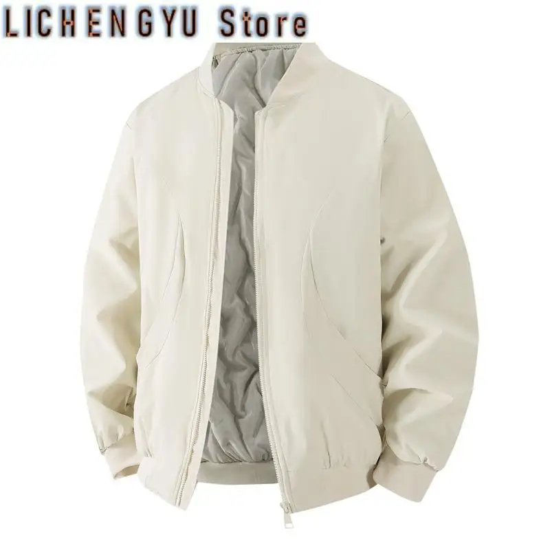 Thick Down Cotton Jacket for  Men in  Autumn and Winter,  Windproof and Warm Outdoor, Fashionable and High-quality Cotton Jacket