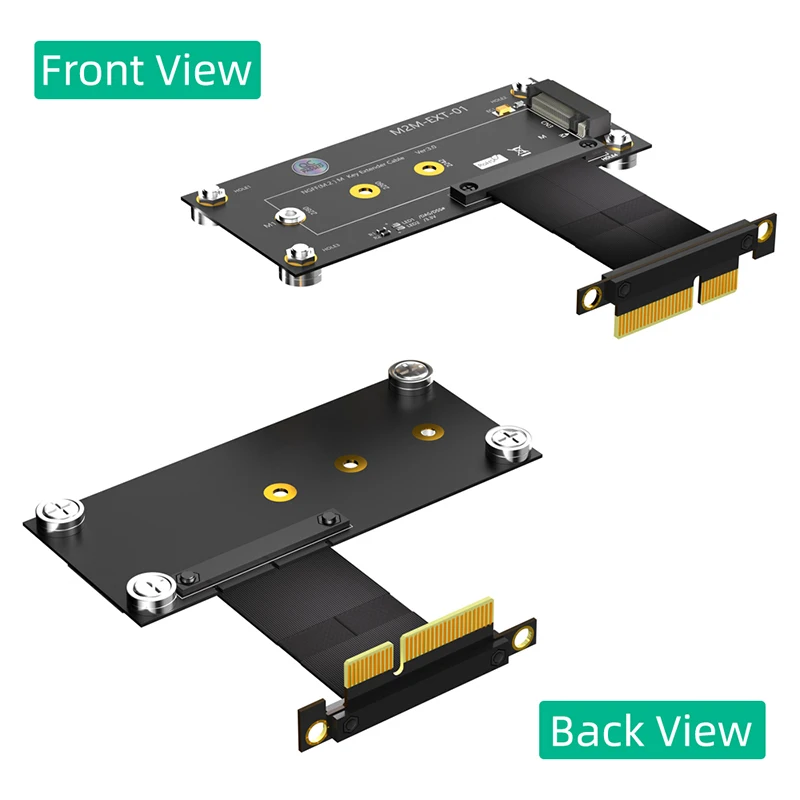 마그네틱 패드 익스텐션 케이블 확장 보드, M.2 NVME 키 M-PCI 익스프레스 X4, 2230 2242 2260 2280 M2 NVME SSD 지원, 10cm