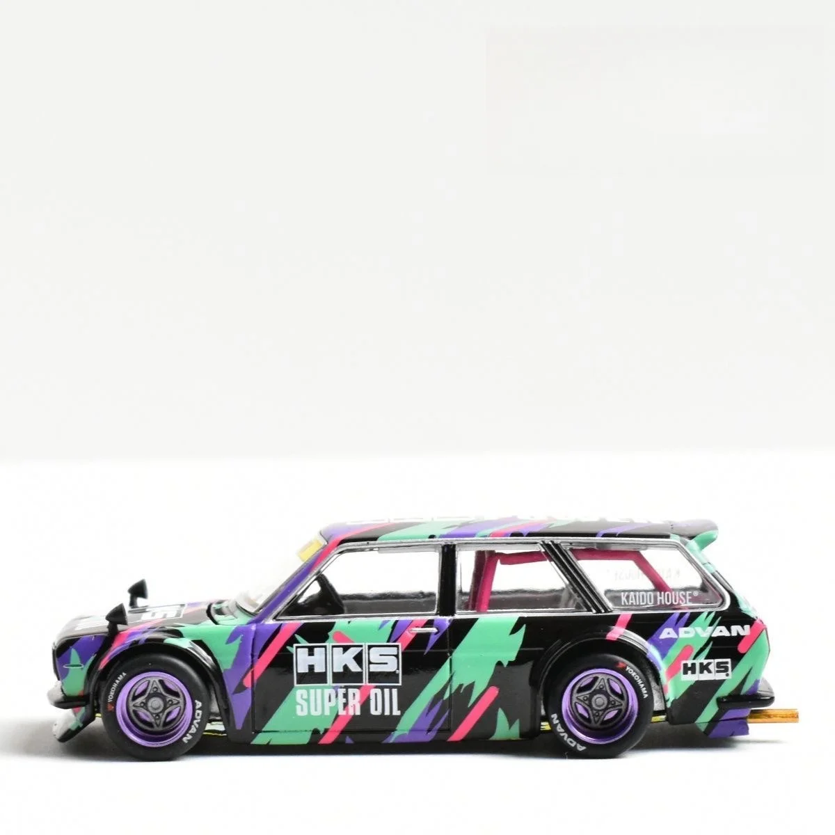 KaidoHouse+MINIGT 1:64 Datsun 510 Wagon HKS Alloy Car model - in stock