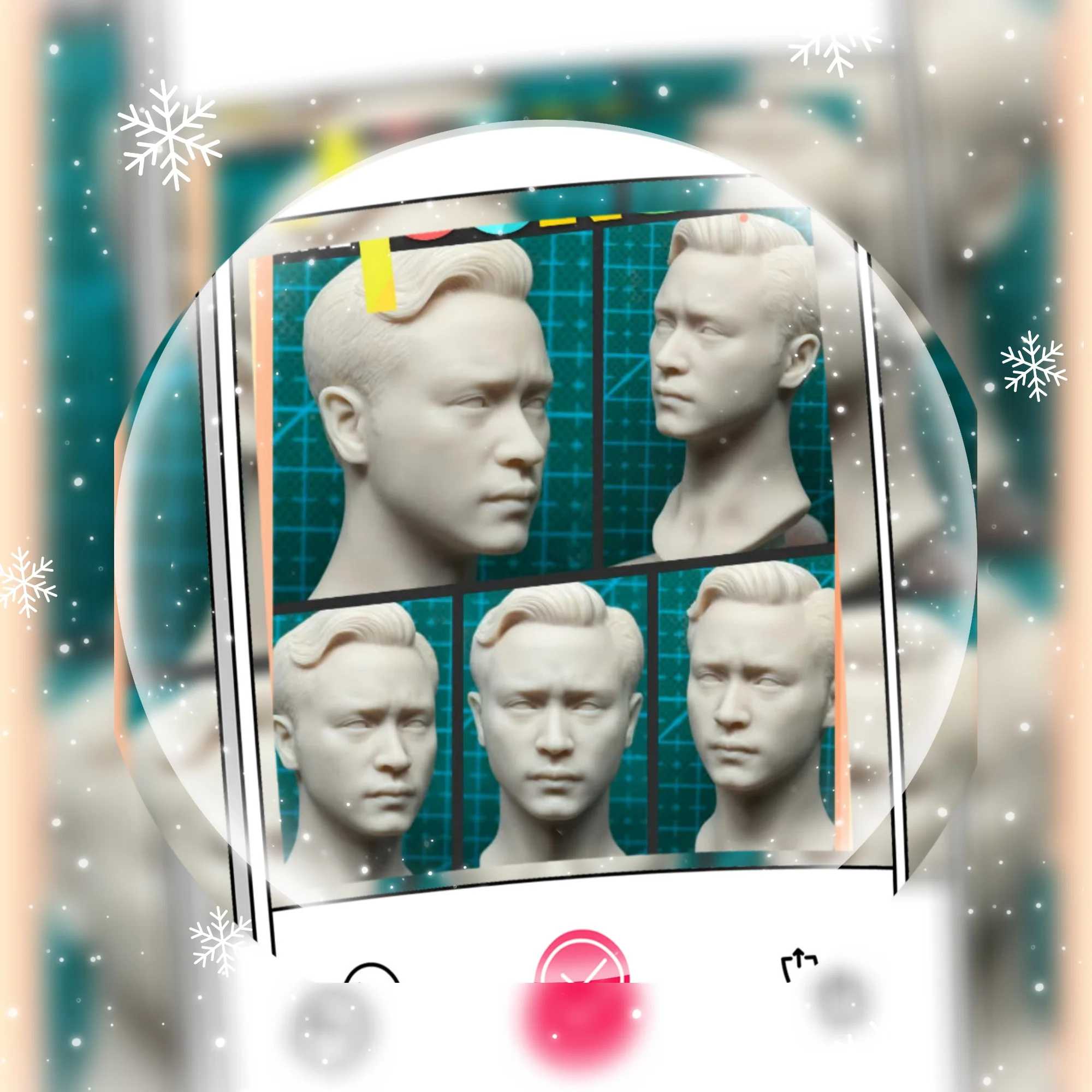 1/6 Scale Pop Singer Leslie Cheung Hong Kong Actors Male Unpainted Head Carving Model Fit 12inchs Action Figure Body