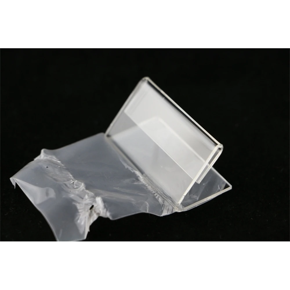 Acrylic Clear Plastic Desk Sign Stand L Shape Table Card Price Holders Frame Label Tag Paper Display Thick 1.5mm