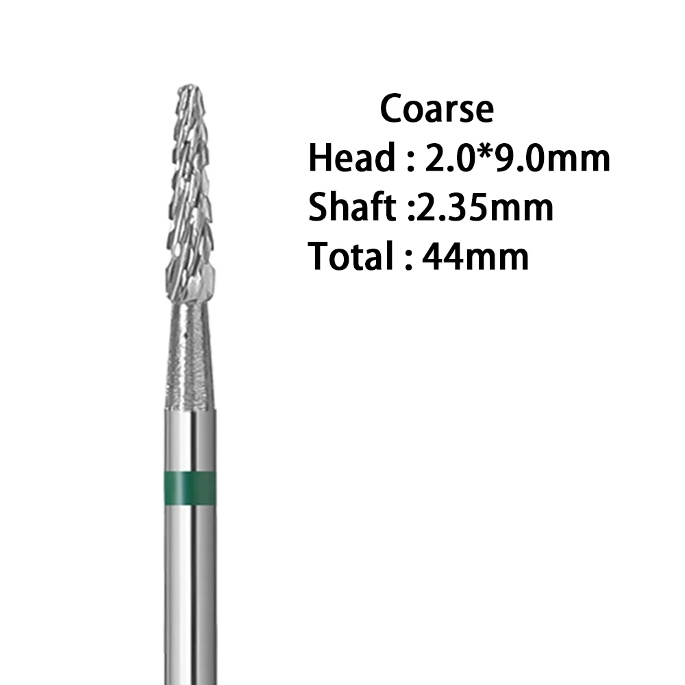 Hartmetall-Nagelbohrer mit 4 Körnungen, elektrischer Fräser für Maniküre, drehbarer Grat, zum Entfernen von Gelpoliermittel, Nagelfeilen, Zubehör