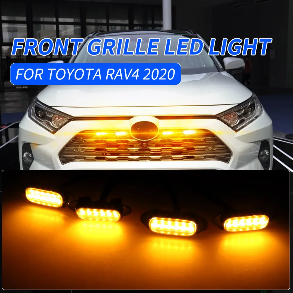 

Автомобильная решетка безопасности для Toyota RAV4 2020, простая в установке, подходит для всех погодов, постоянное свечение, светодиодная лампа для бега, автомобильная лампа